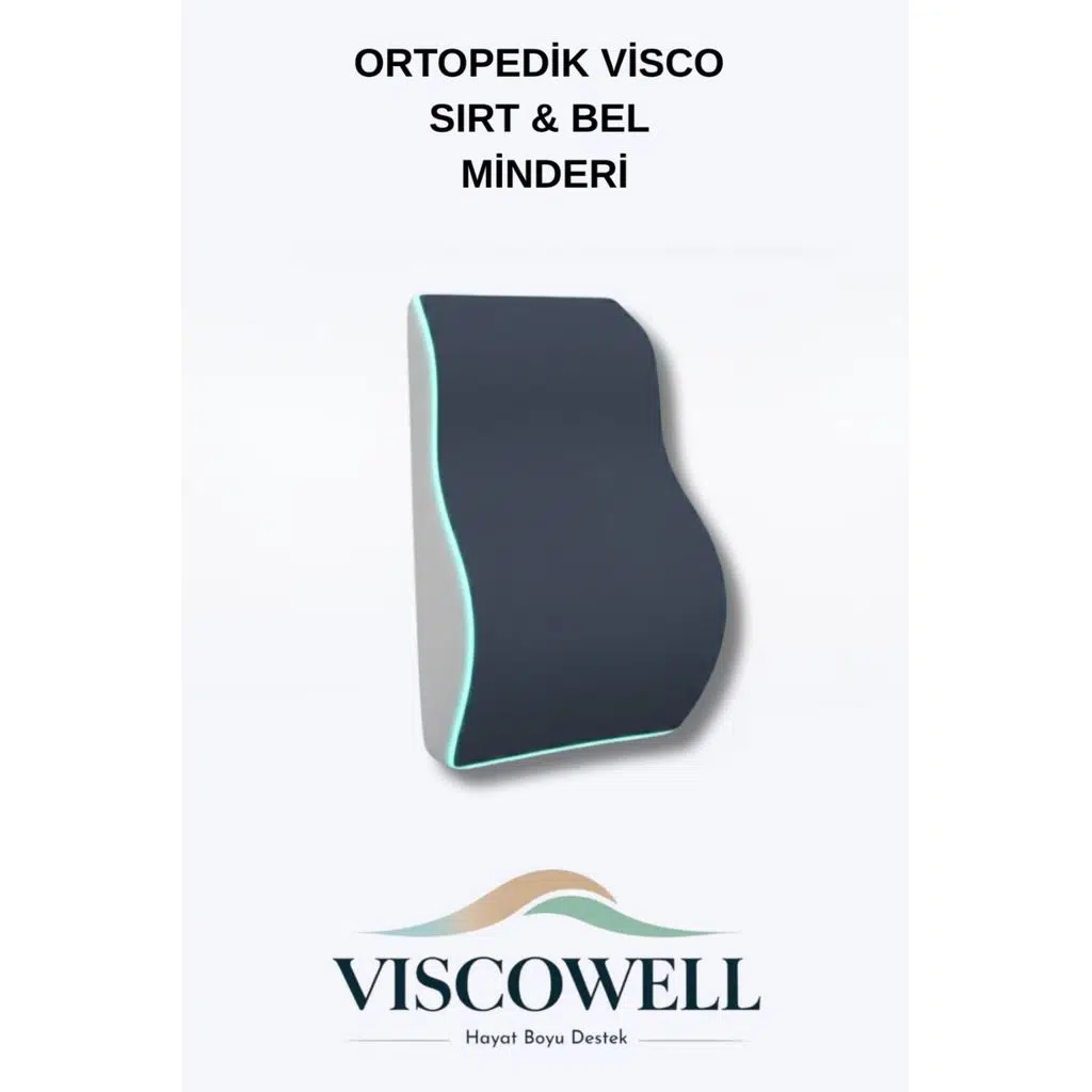 Ortopedik Visco Sırt & Bel Minderi Sırt Minderi Ortopedik Bel Minderi %100 Visco Destek Minder
