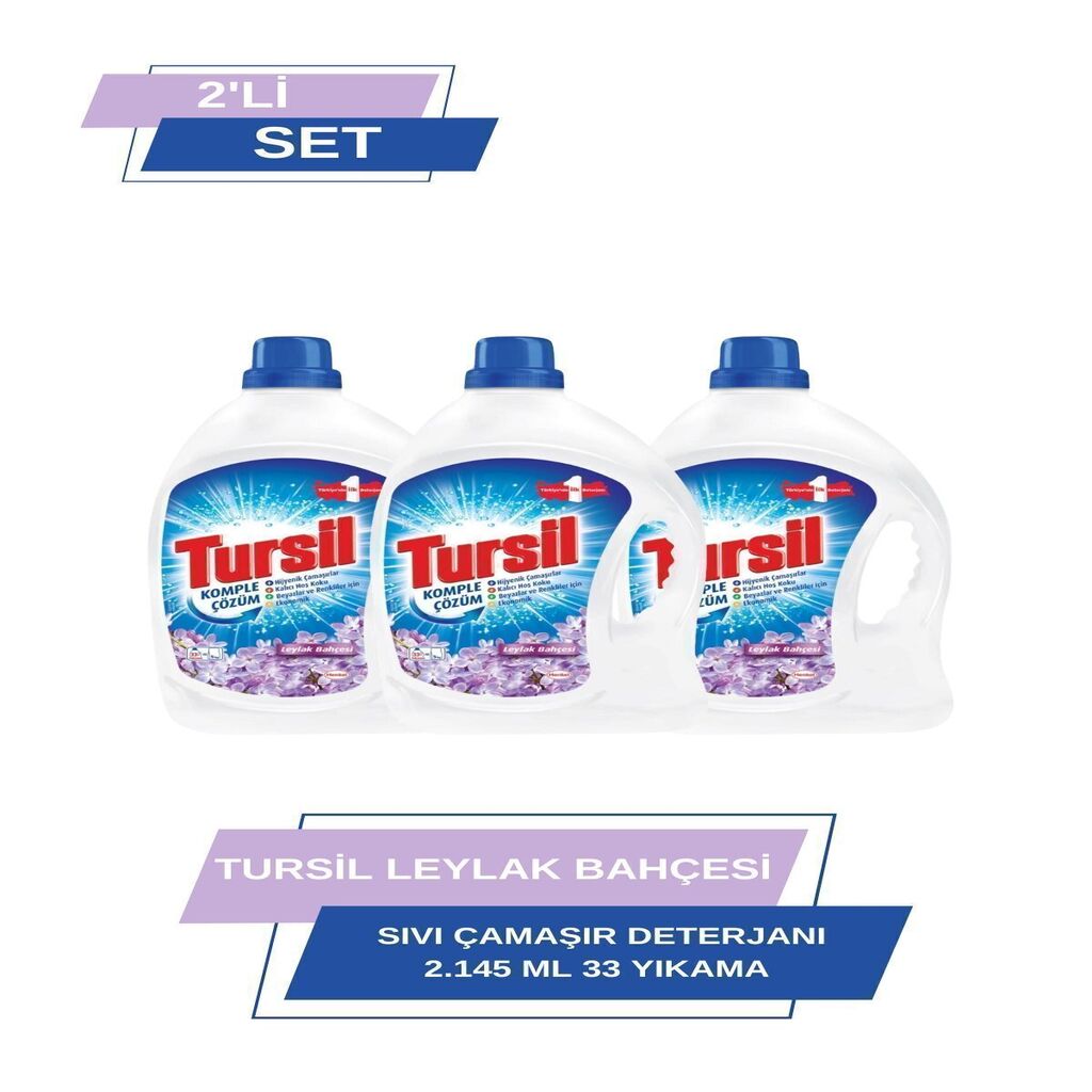 Tursil Sıvı Çamaşır Deterjanı 3 x 2145ml (99 Yıkama) Leylak Bahçesi
