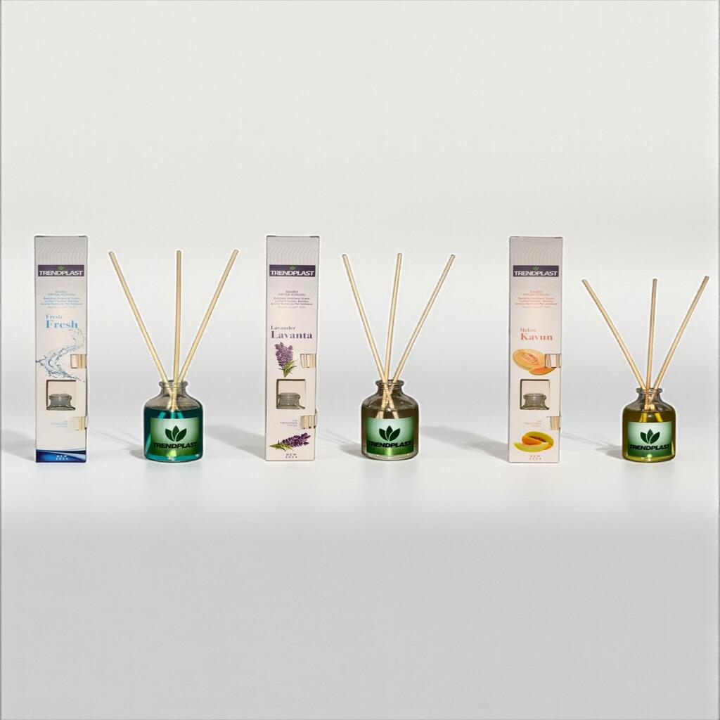 Bambu Çubuklu 3 lü Set Aqua-Kavun-Lavanta Oda Kokusu(3X500=150 ml)