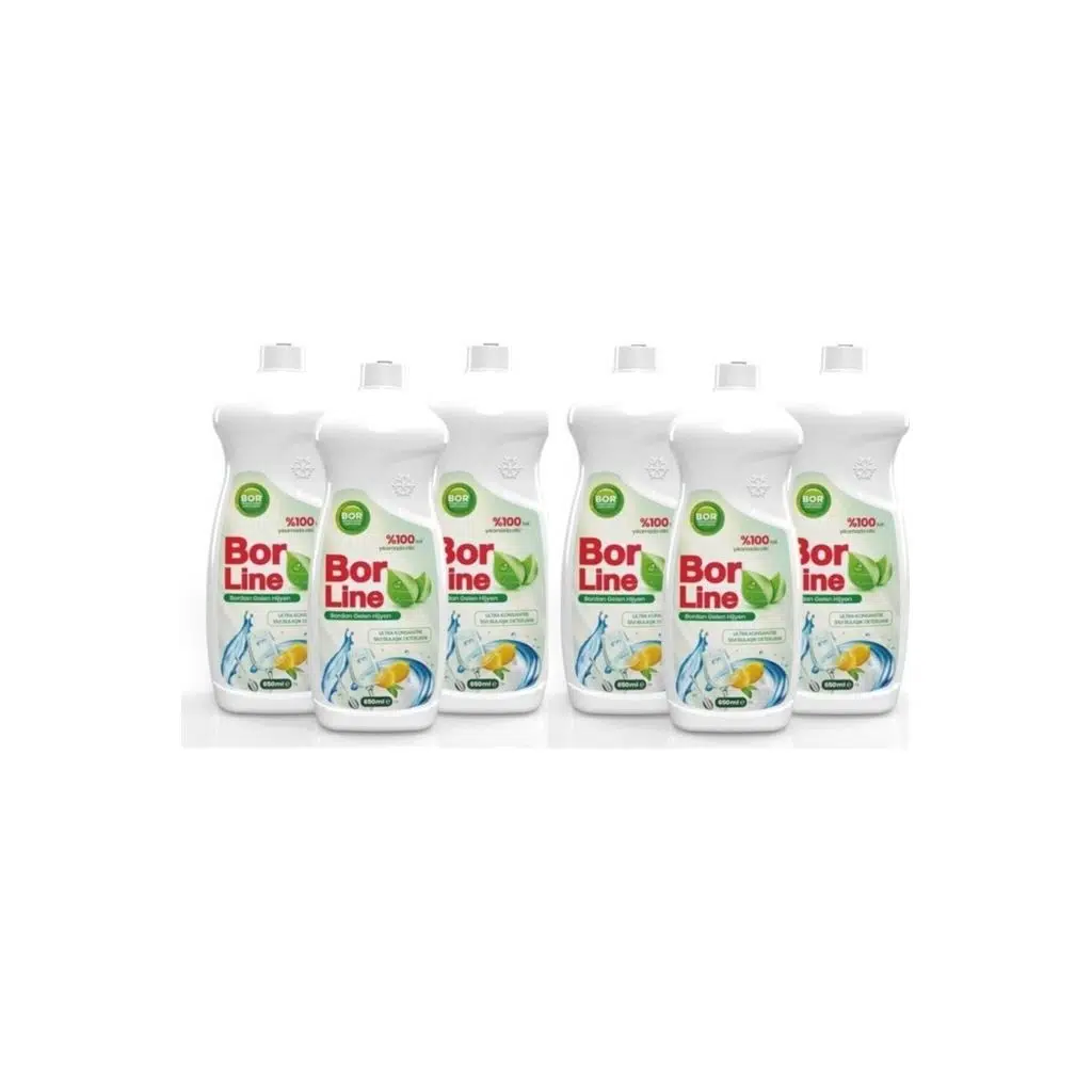 Bor Katkılı 650 Ml Bulaşık Deterjanı (6 Adet)