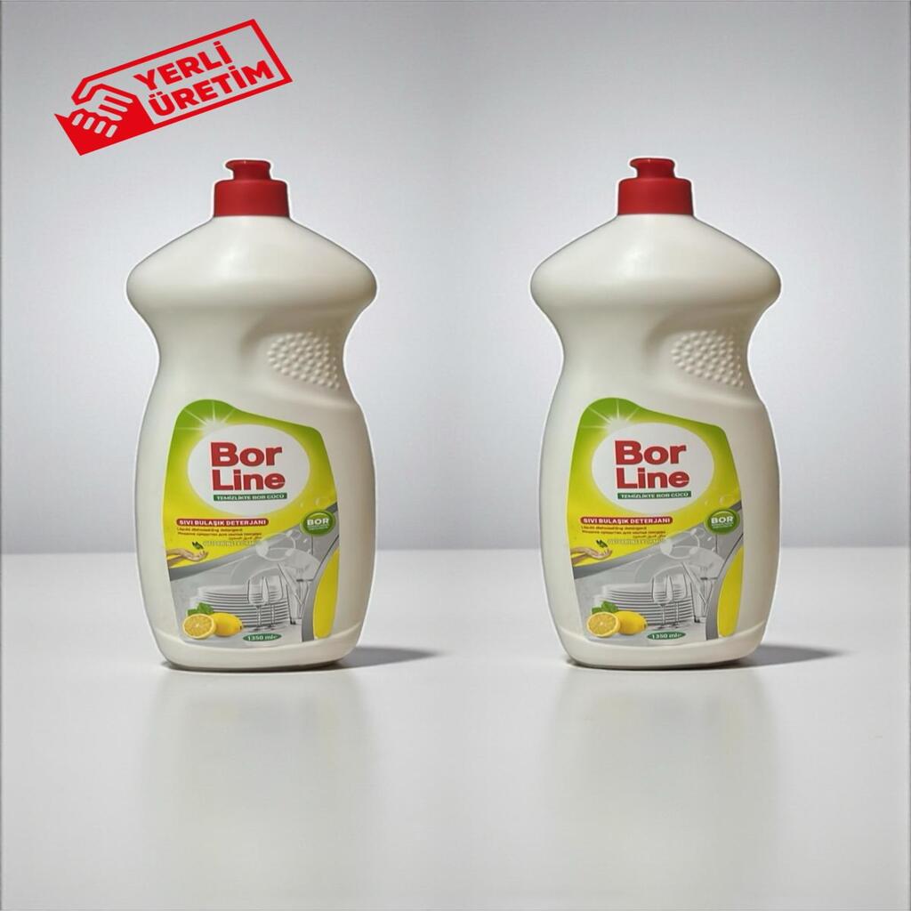 Borline 2 Adet 1350 Ml Limon Özlü Sıvı Bulaşık Yıkama Deterjanı