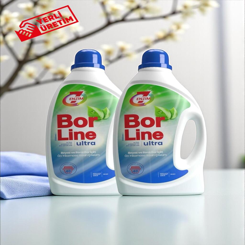 Borline 2 Adet Ultra Konsantre Sıvı Çamaşır Deterjanı 26 Yıkama Beyaz ve Renkliler İçin 