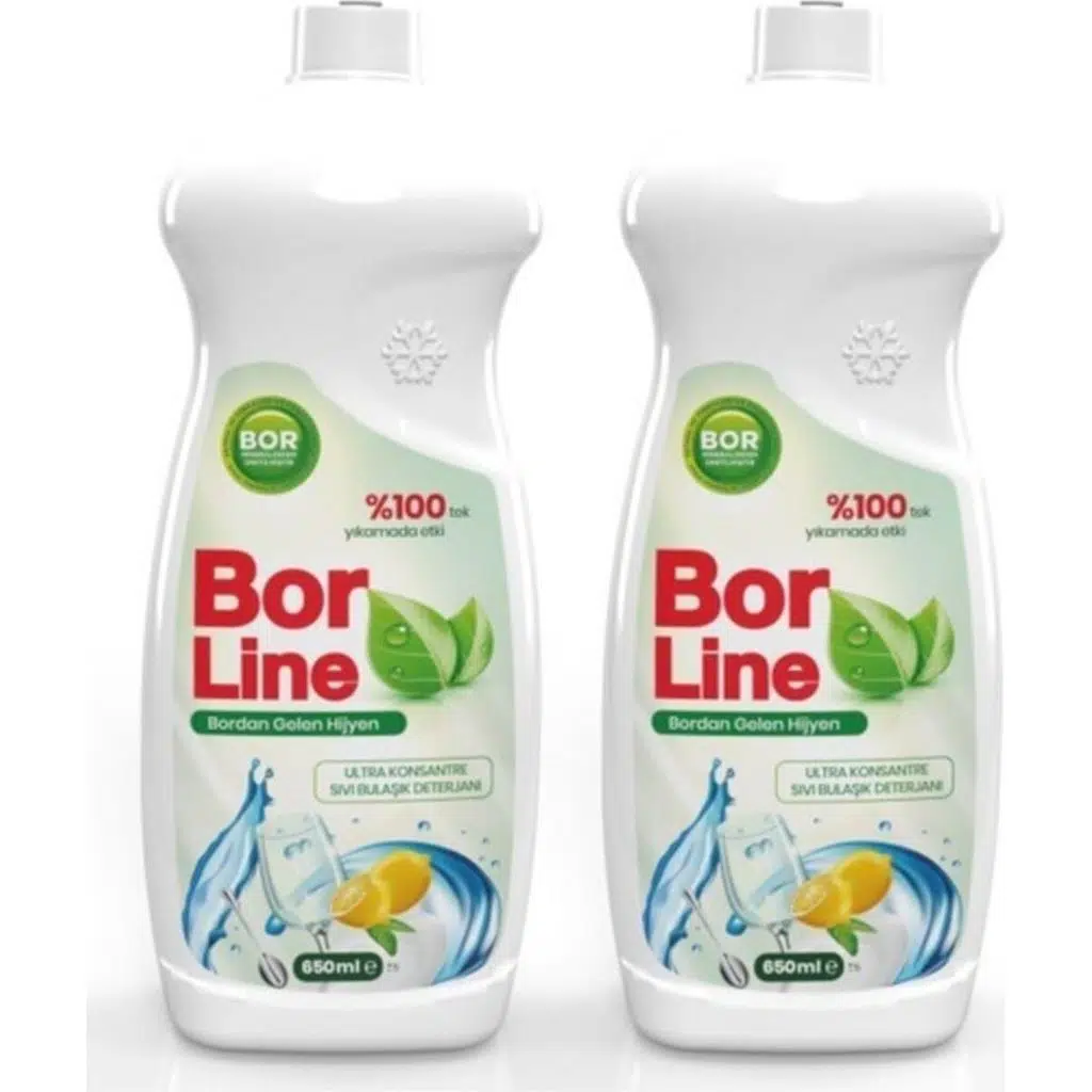 Borline Bor Bor Katkılı 650 ml Bulaşık Deterjanı (2 Adet)