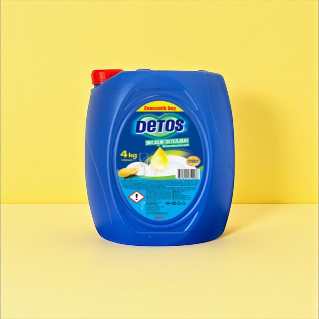 Detos 4000 ml Limon Özlü Elde Yıkama Bulaşık Deterjanı 