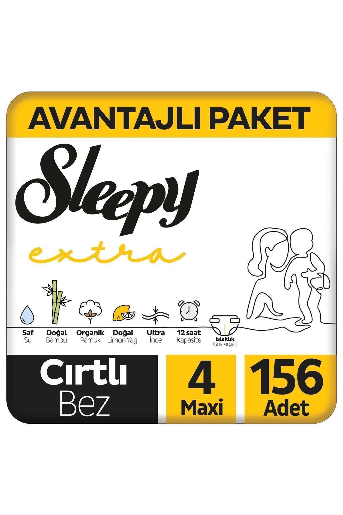 Extra Günlük Aktivite Avantajlı Paket Bebek Bezi 4 Numara Maxi 156 Adet