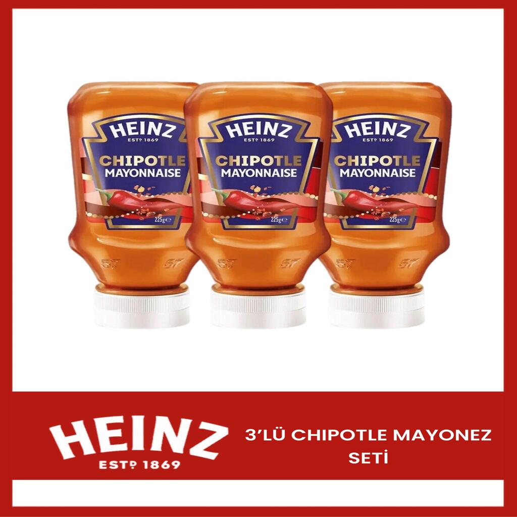 Heinz 3 Adet Chipotle Acılı Mayonez(3X225=675gr)