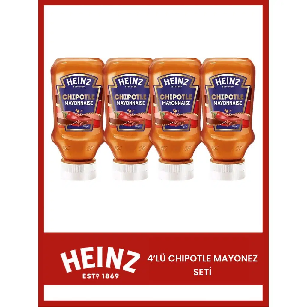 Heinz 4 Adet Chipotle Acılı Mayonez(4X225=900gr)