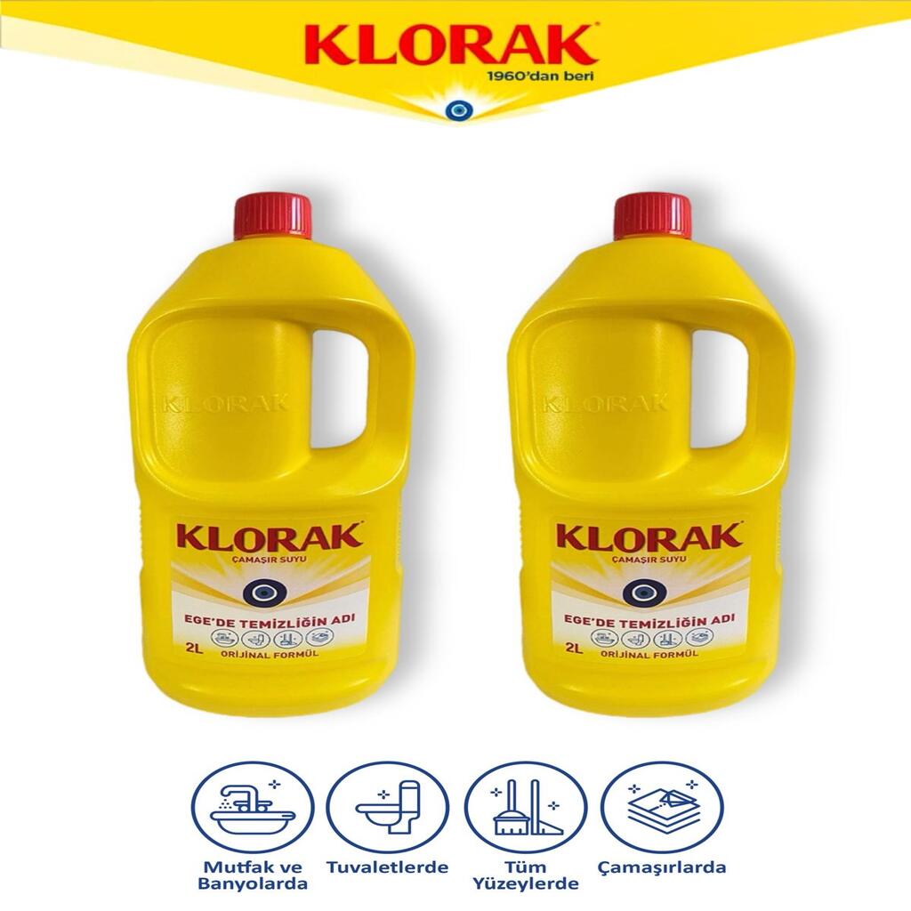 Klorak Çamaşır Suyu 2000 Ml 2 Adet