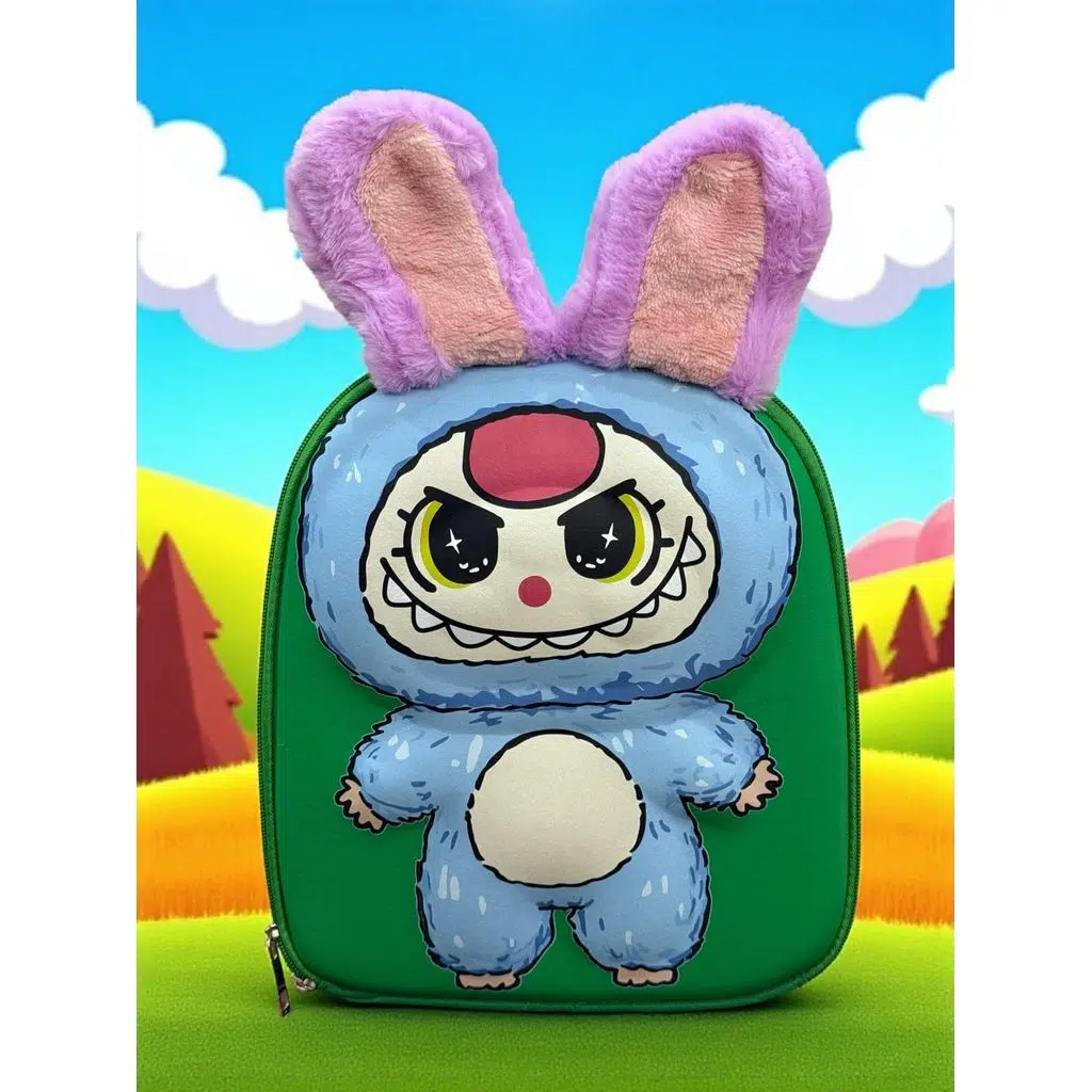 Labubu 3D Günlük Anaokulu Destekli Ayarlanabilir Çocuk Sırt Çantası