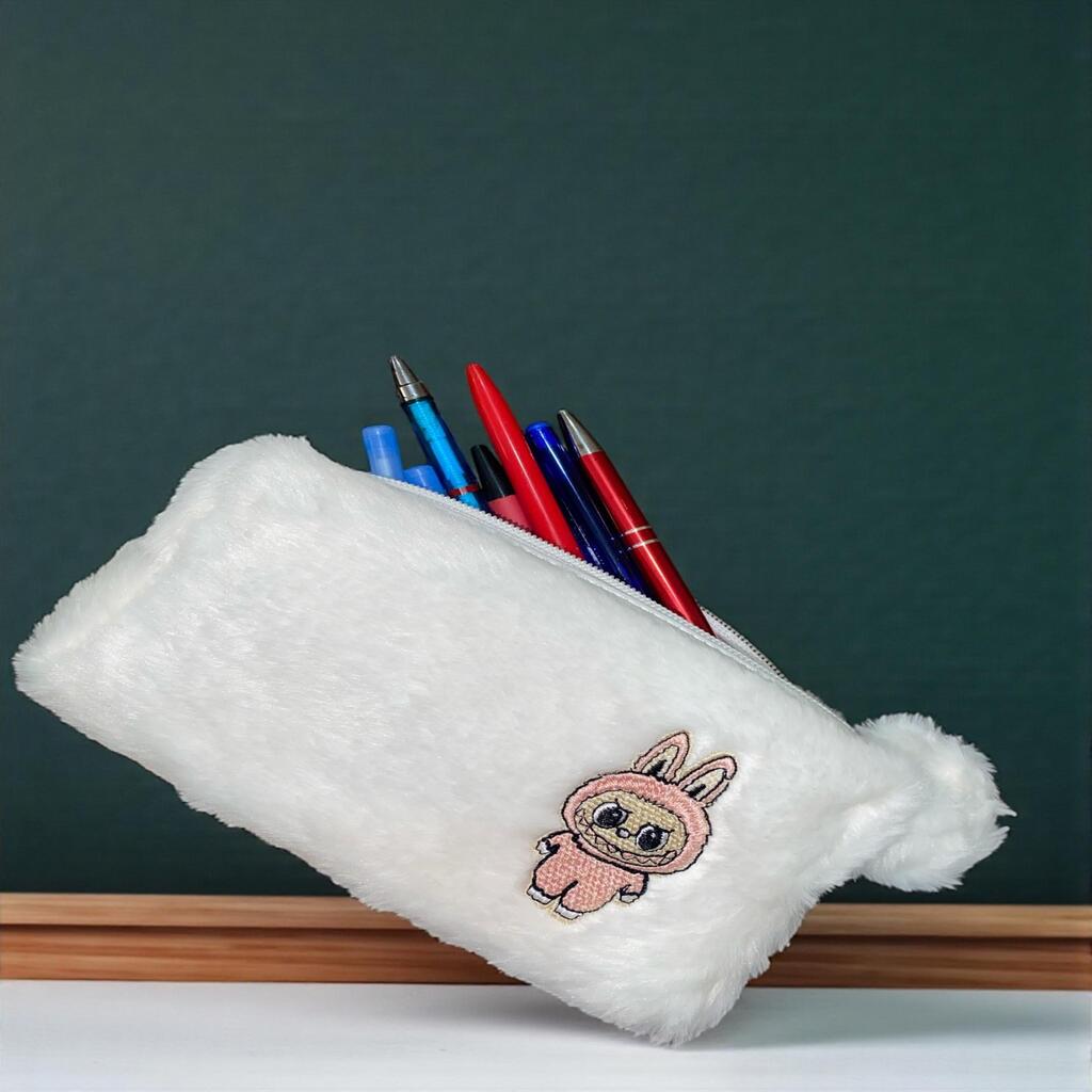 Labubu Desenli Peluş Kalemlik Karışık Renkler 22x12 cm Renk Belirtiniz