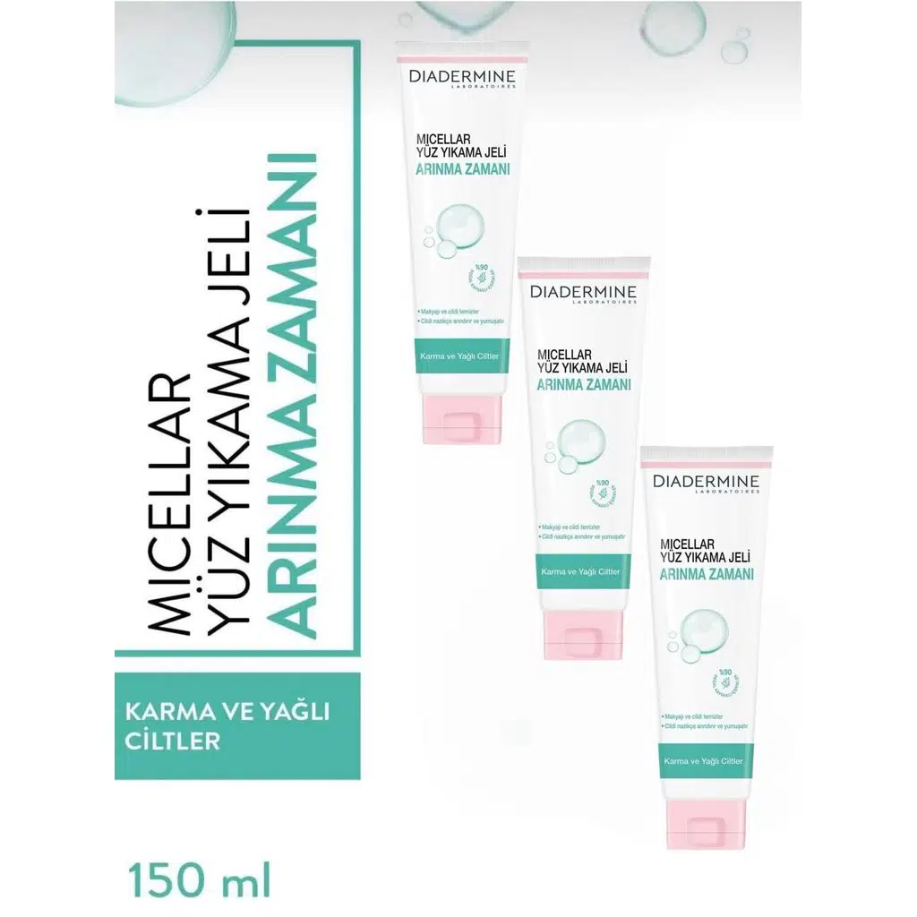 Mıcellar Yüz Yıkama Jeli Arınma Zamanı 150 ml X 3 Adet