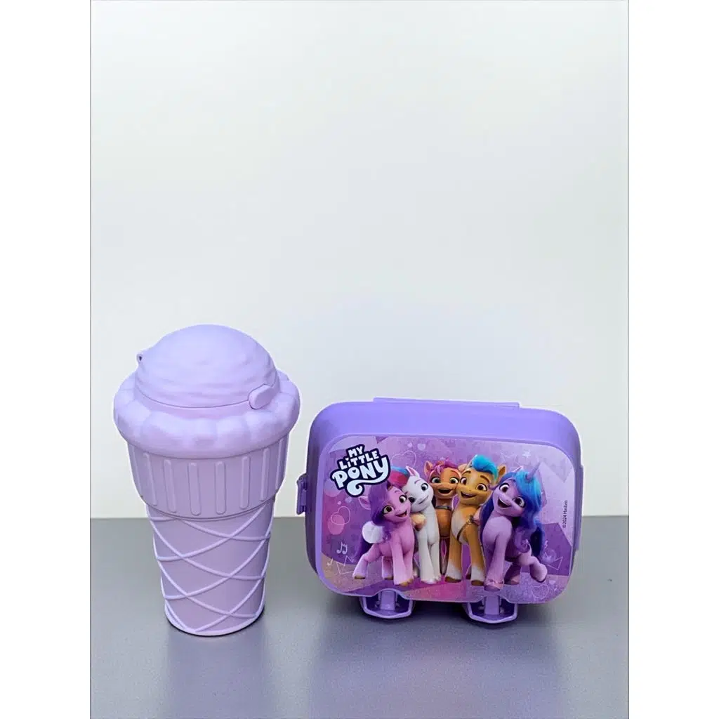 My Little Pony 4 Bölmeli Beslenme Kutusu Dondurma Şeklinde 500 ml Matara