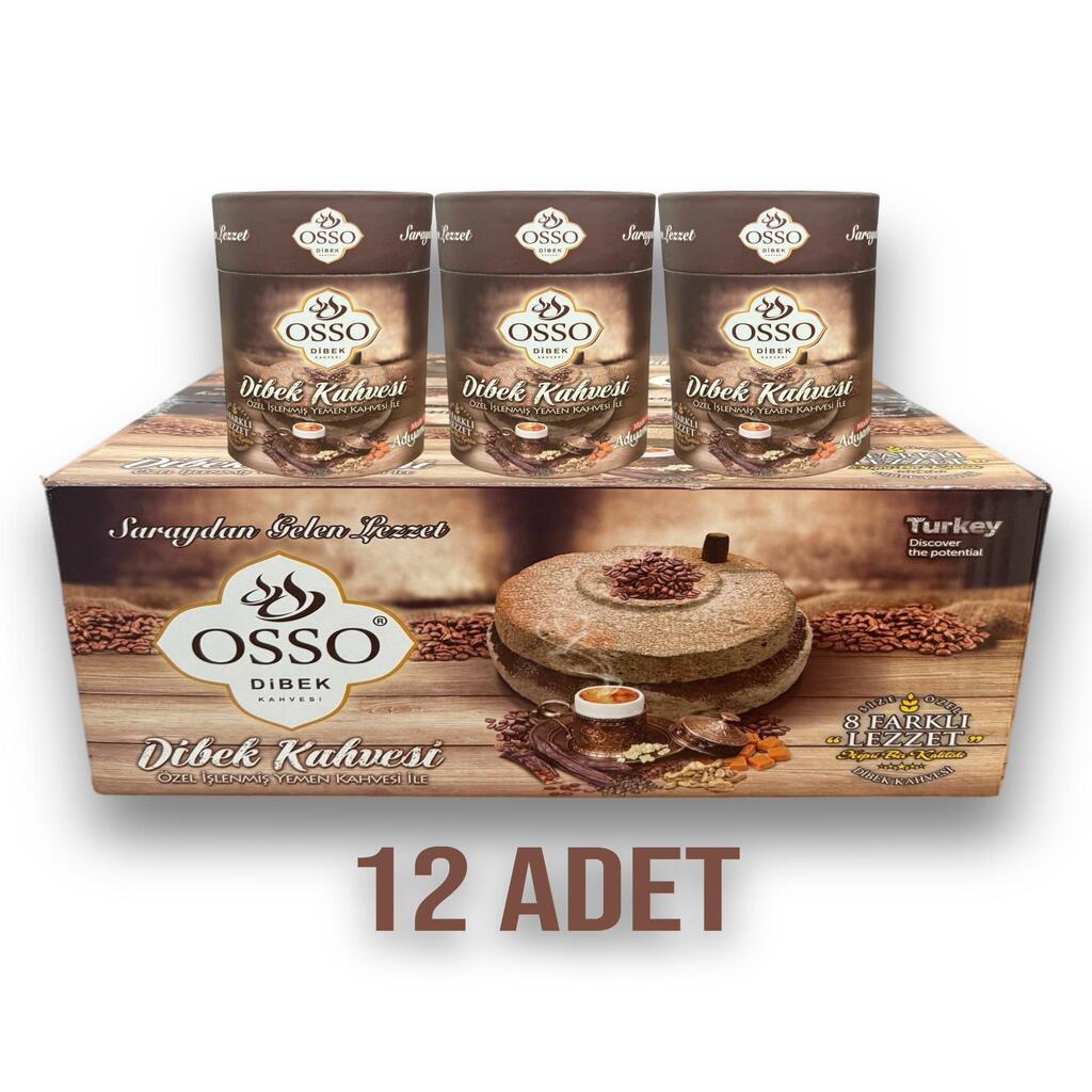 Osso 12'li Silindir Dibek Kahvesi(12X200=2400gr)