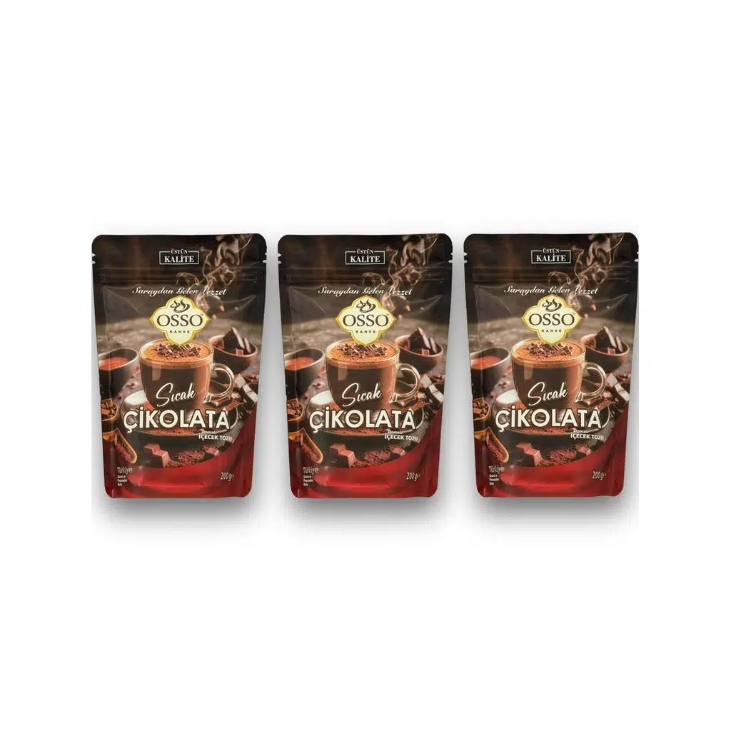 Osso 3’lü Sıcak Çikolata(3X200=600Gr)