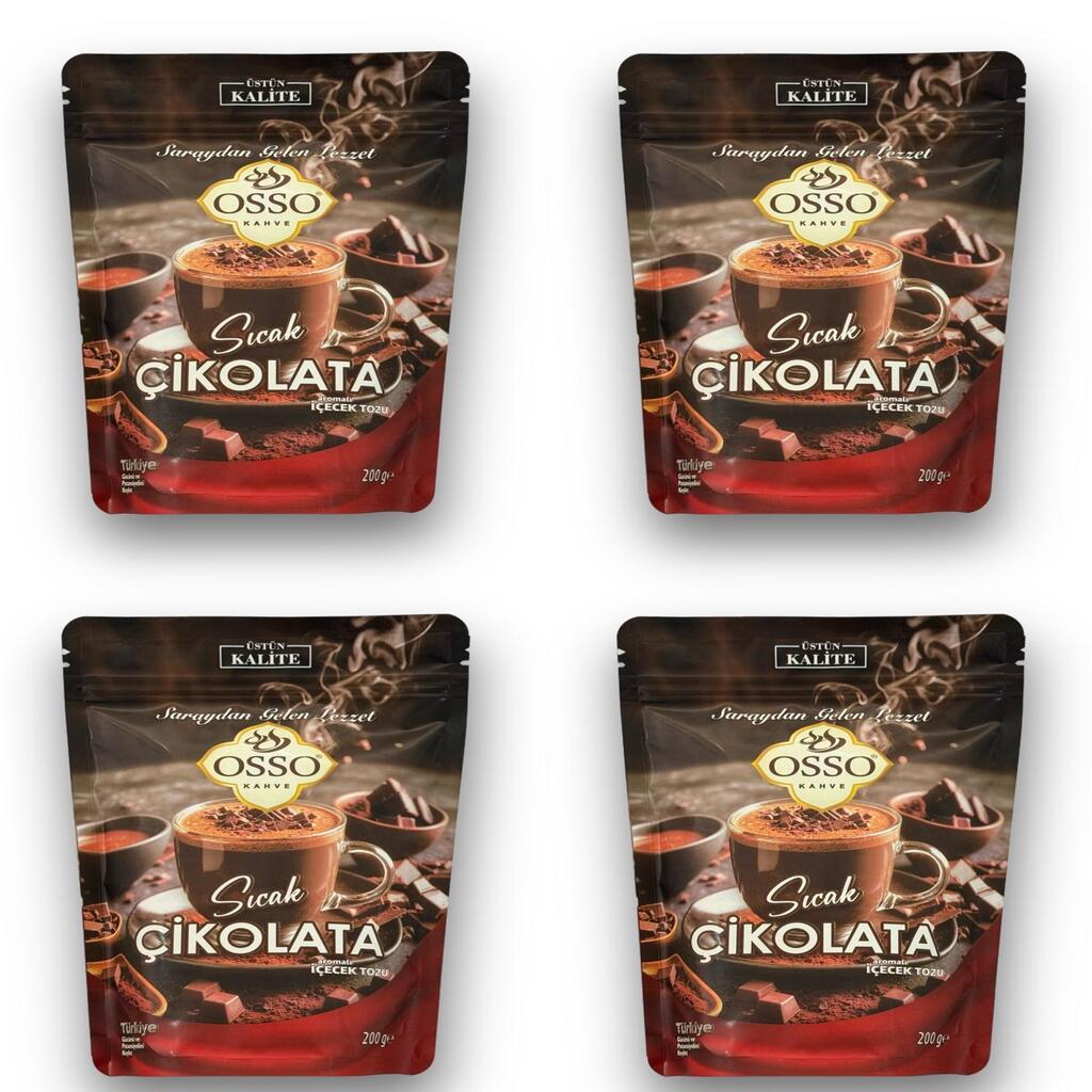 Osso 4'lü Sıcak Çikolata(4X200=800Gr)