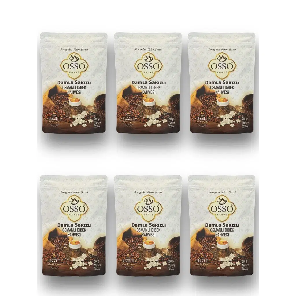 Osso 6'li Damla Sakızlı Osmanlı Dibek Kahvesi(6X200=1200gr)
