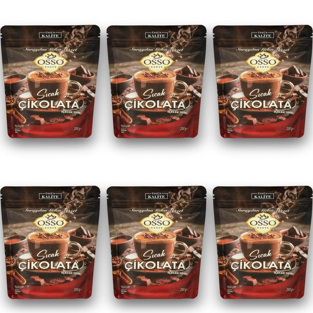 Osso 6’Lİ Sıcak Çikolata(6X200=1200Gr)