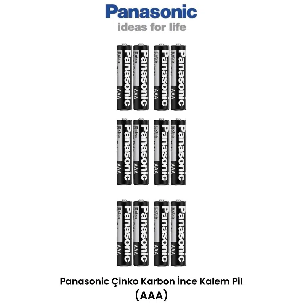 Panasonic Aaa İnce Kalem Pil 12 Adet Kumanda Lamba Pili