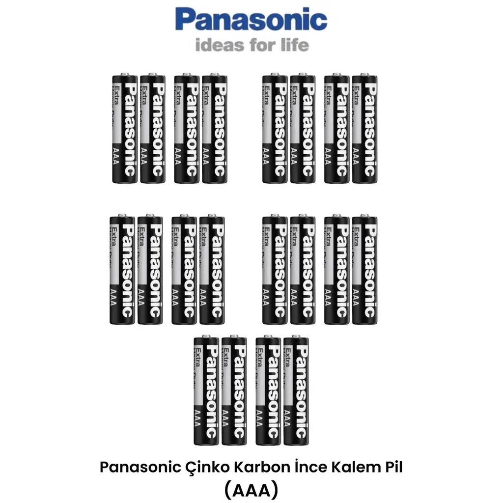Panasonic Aaa İnce Kalem Pil 20 Adet Kumanda Lamba Pili