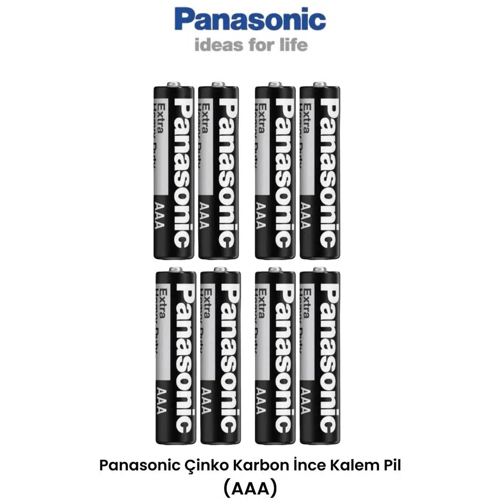 Panasonic Aaa İnce Kalem Pil 8 Adet Kumanda Lamba Pili