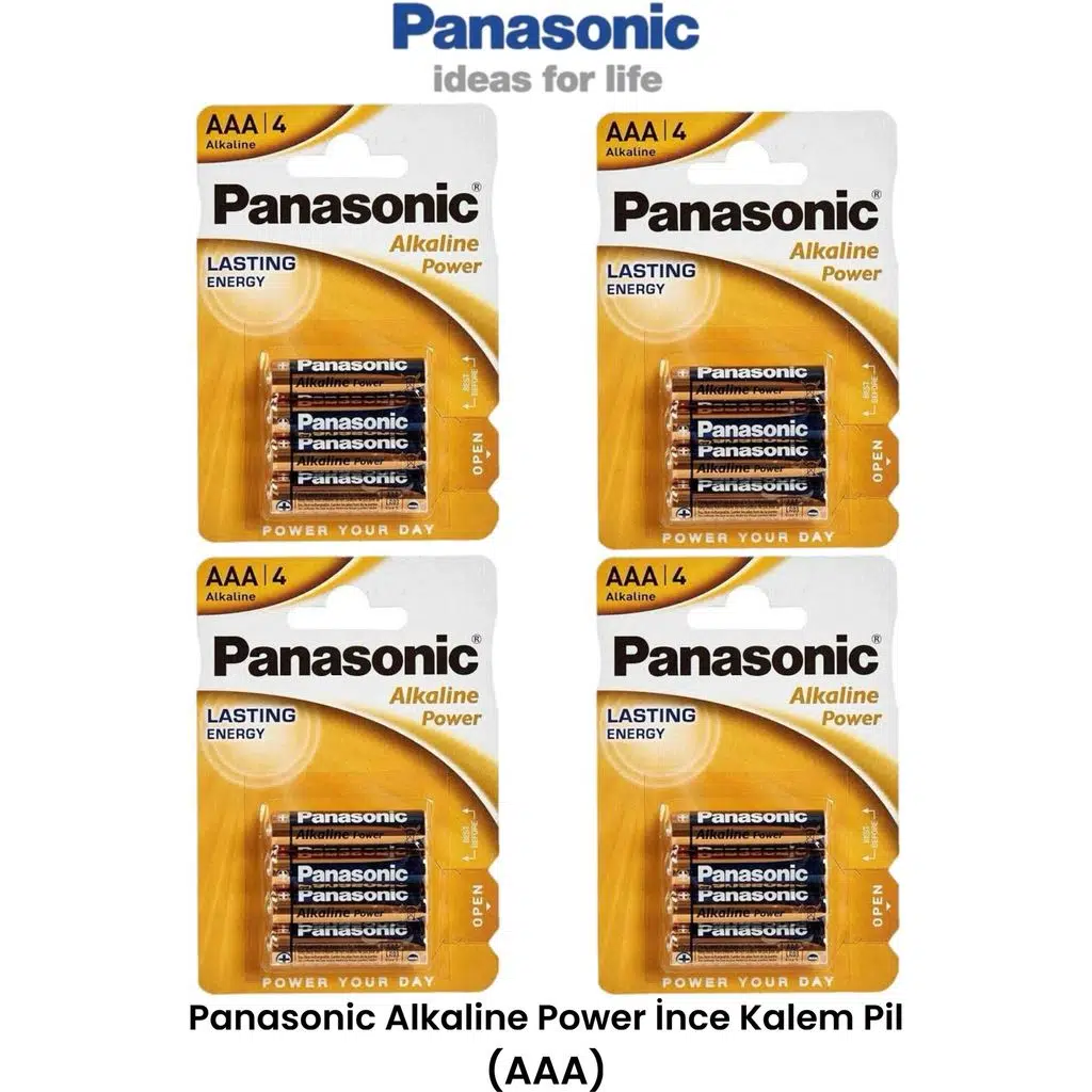 Panasonic Alkaline AAA-LR03 1,5V 16 Adet İnce Kalem Pil (AAA)