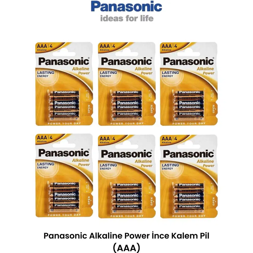 Panasonic Alkaline AAA-LR03 1,5V 24 Adet İnce Kalem Pil (AAA)