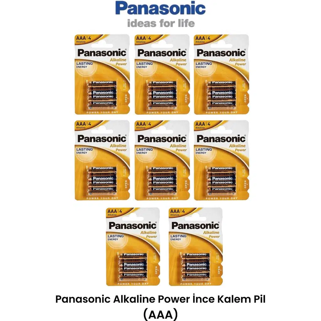 Panasonic Alkaline AAA-LR03 1,5V 32 Adet İnce Kalem Pil (AAA)