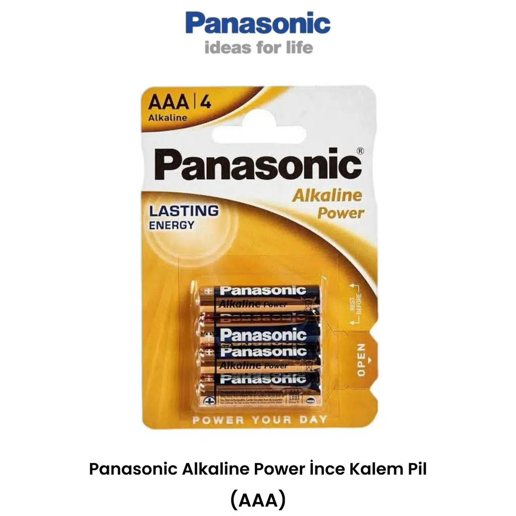 Panasonic Alkaline AAA-LR03 1,5V 4 Adet İnce Kalem Pil (AAA)