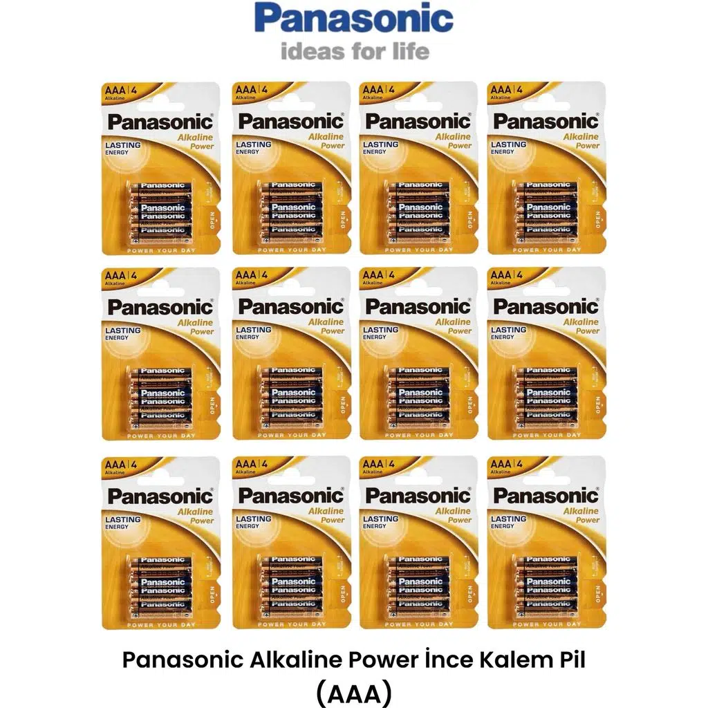 Panasonic Alkaline AAA-LR03 1,5V 48 Adet İnce Kalem Pil (AAA)