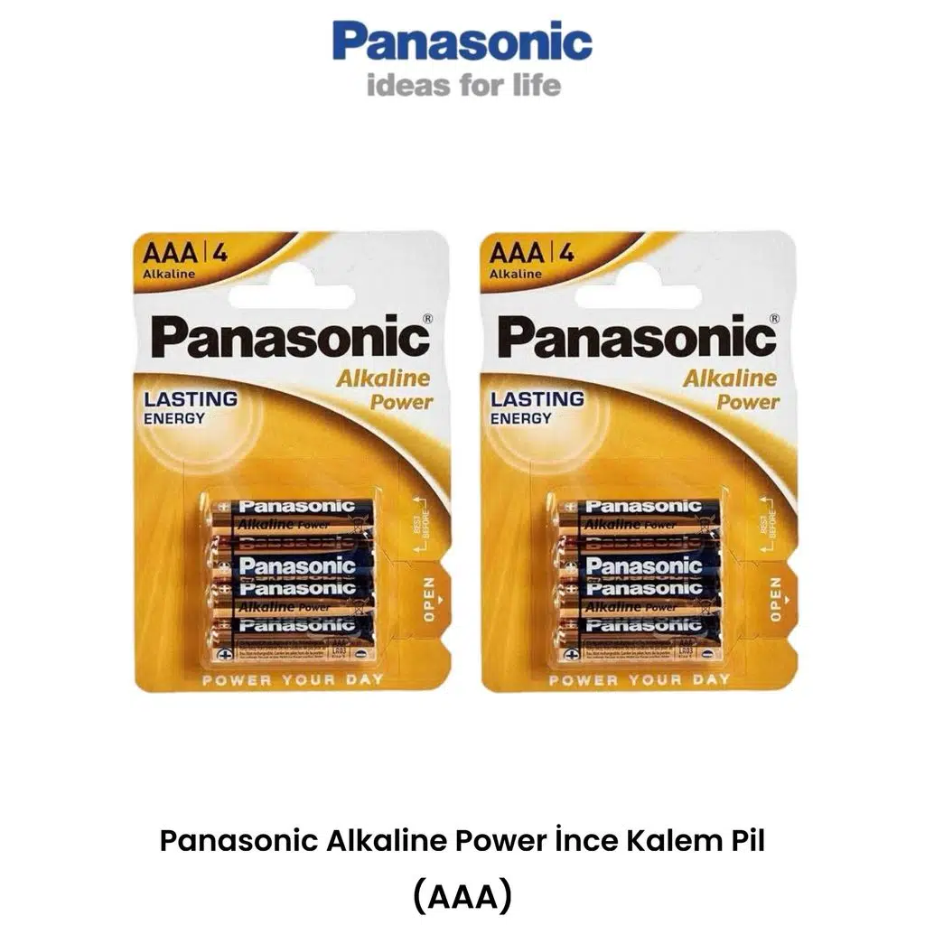 Panasonic Alkaline AAA-LR03 1,5V 8 Adet İnce Kalem Pil (AAA)