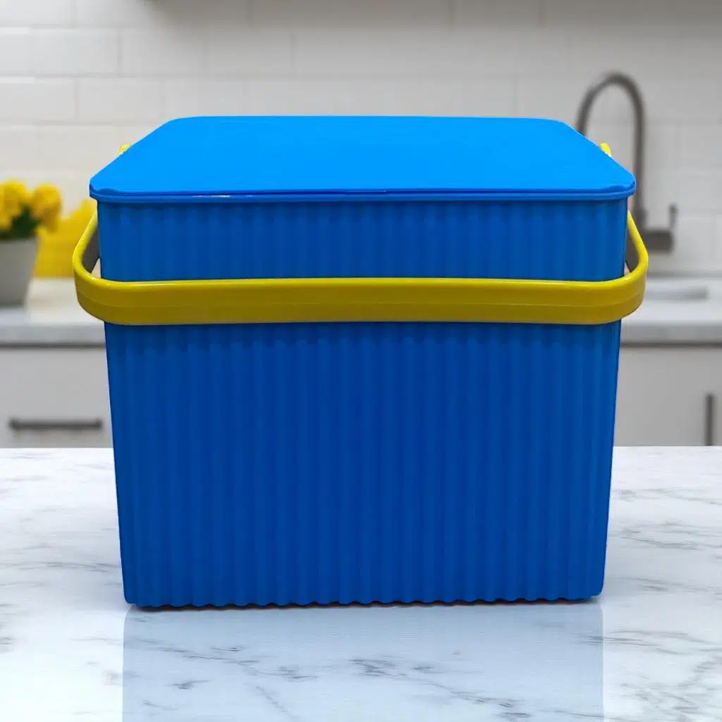 Rainbow Mavi Kare Kova Piknik Sepeti Meyve Kovası