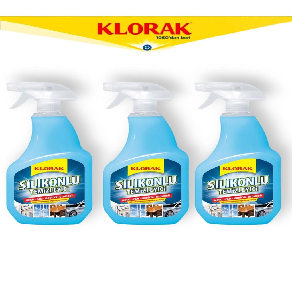 SİLİKONLU TEMİZLEYİCİ 800 ML 3 ADET
