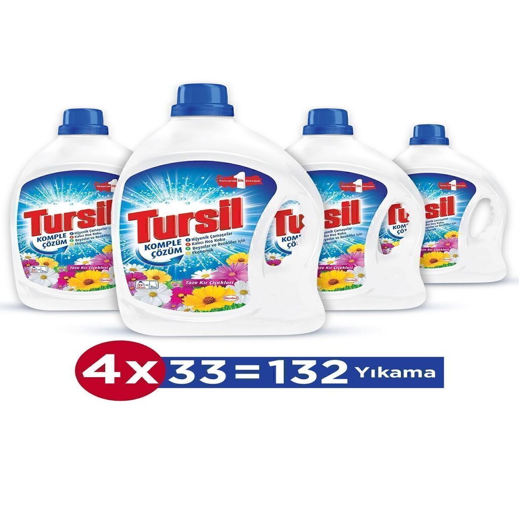 Sıvı Çamaşır Deterjanı 4 x 2145ml (132 Yıkama) Kır Çiçekleri