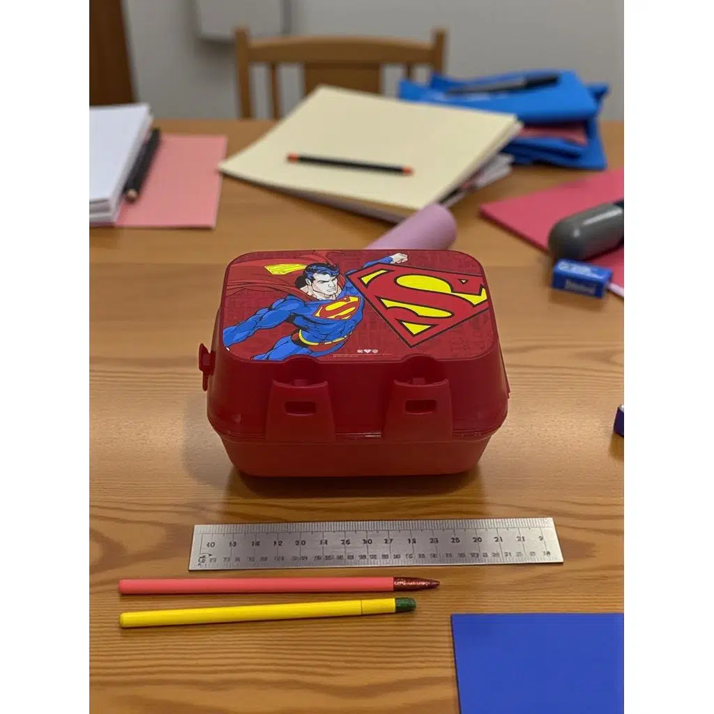 Süperman 4 Bölmeli Çocuk Beslenme Kutusu