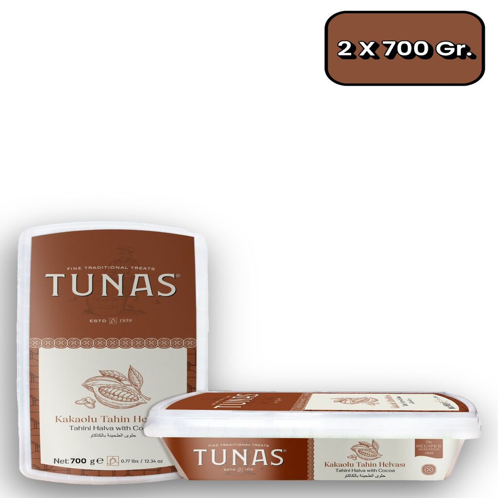 Tunas 2 Adet Kakaolu Tahin Helvası(2X700=1400 gr)
