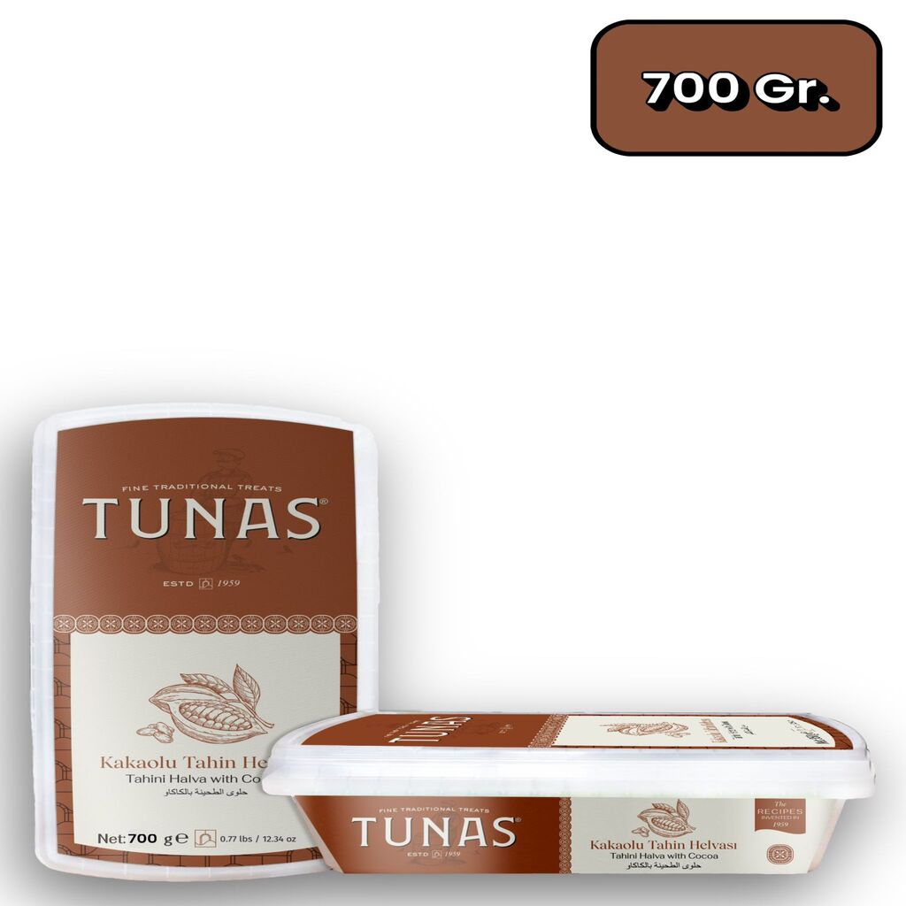Tunas 700 gr Kakaolu Tahin Helvası 