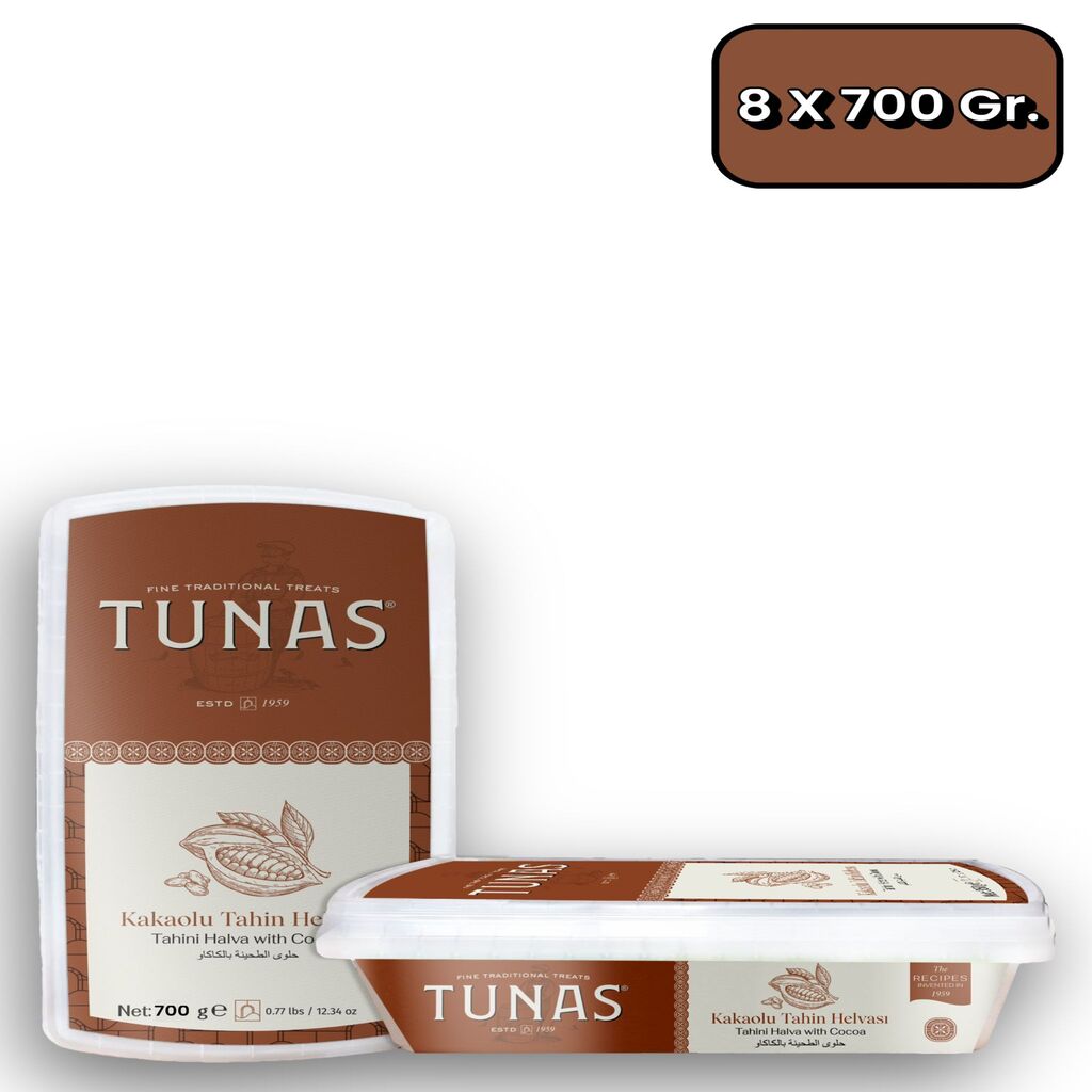 Tunas 8 Adet Kakaolu Tahin Helvası(8X700=5600 gr)