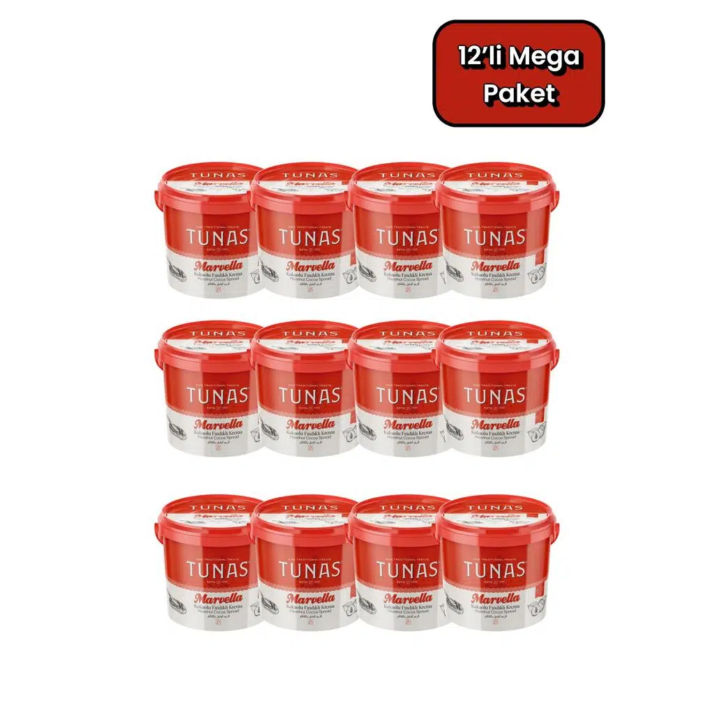 Tunas Marvella 12 Adet Kakaolu Fındık Kreması (12X850=10200gr)