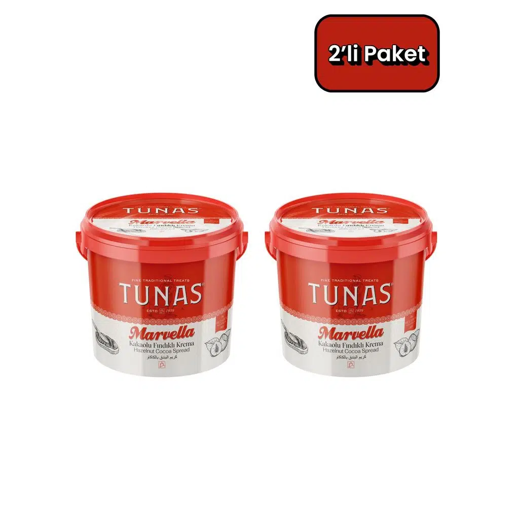 Tunas Marvella 2 Adet Kakaolu Fındık Kreması (2X850=1700 gr)