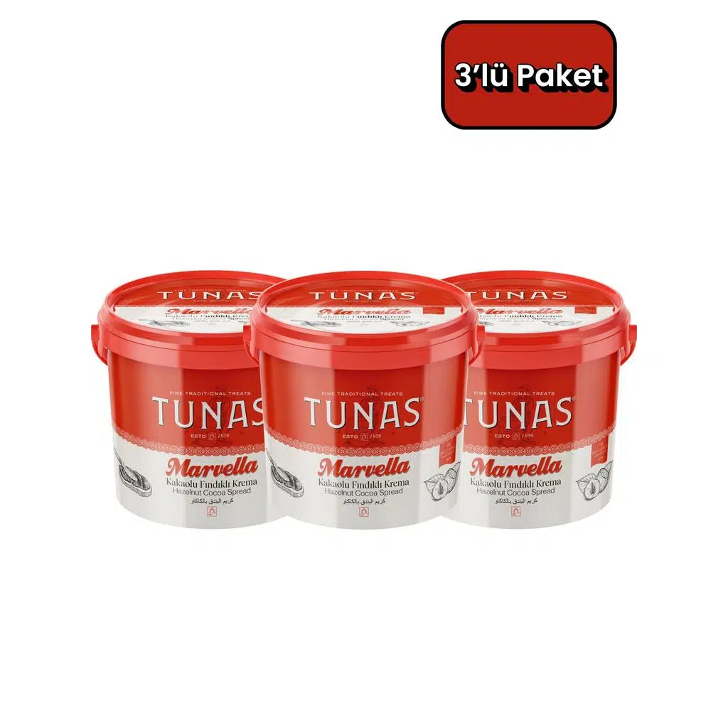 Tunas Marvella 3 Adet Kakaolu Fındık Kreması (3X850=2550 gr)