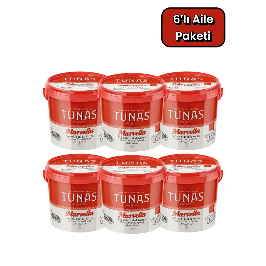 Tunas Marvella 6 Adet Kakaolu Fındık Kreması (6X850=5100 gr)