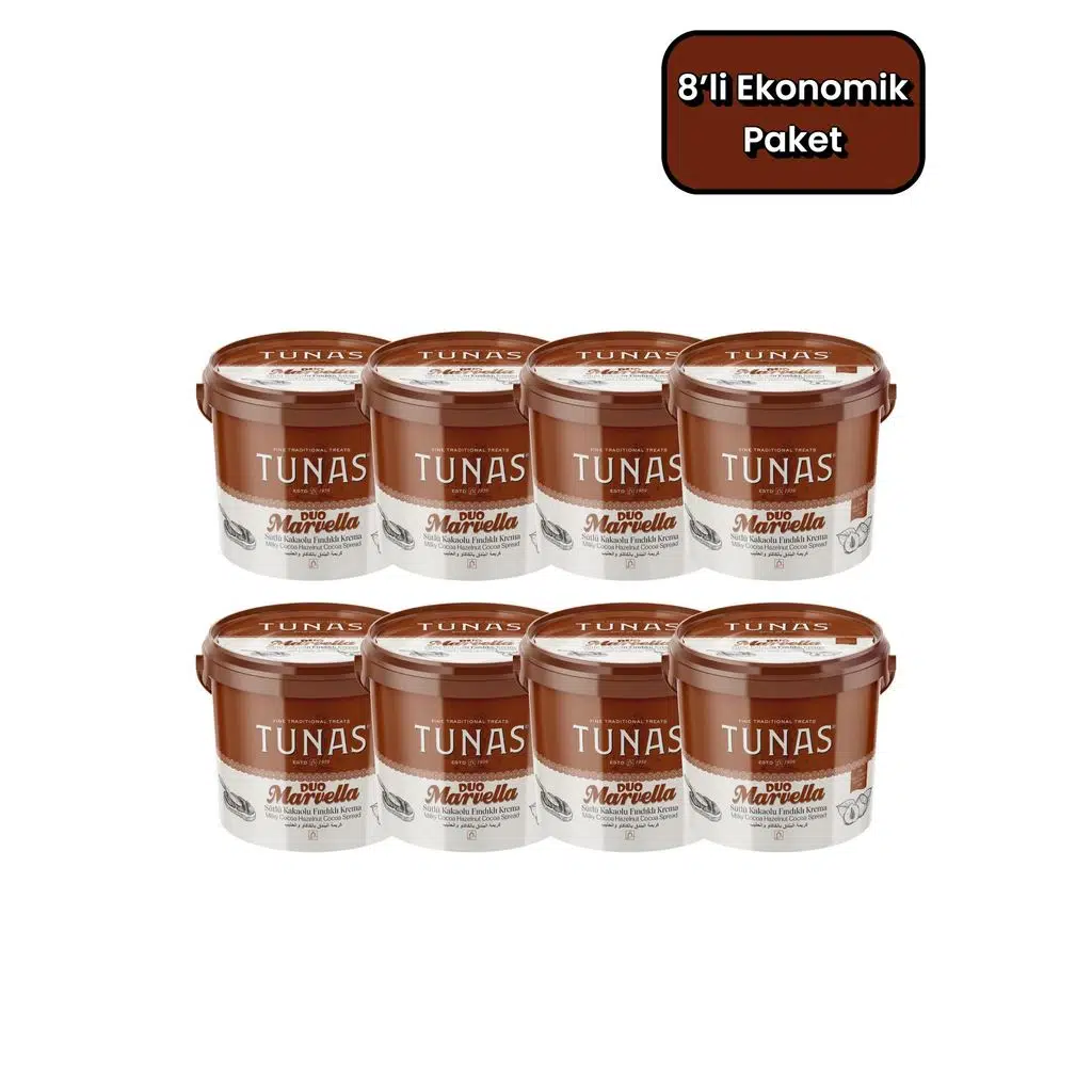 Tunas Marvella Duo 8 Adet Kakaolu Fındık Kreması (8X850=6800 gr)