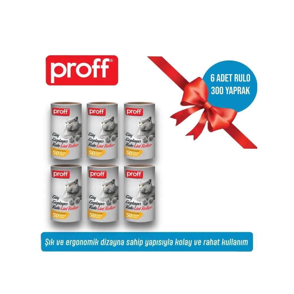 Tüy Toplayıcı 6’Li Yedek Rulo (6X50=300 YAPRAK)