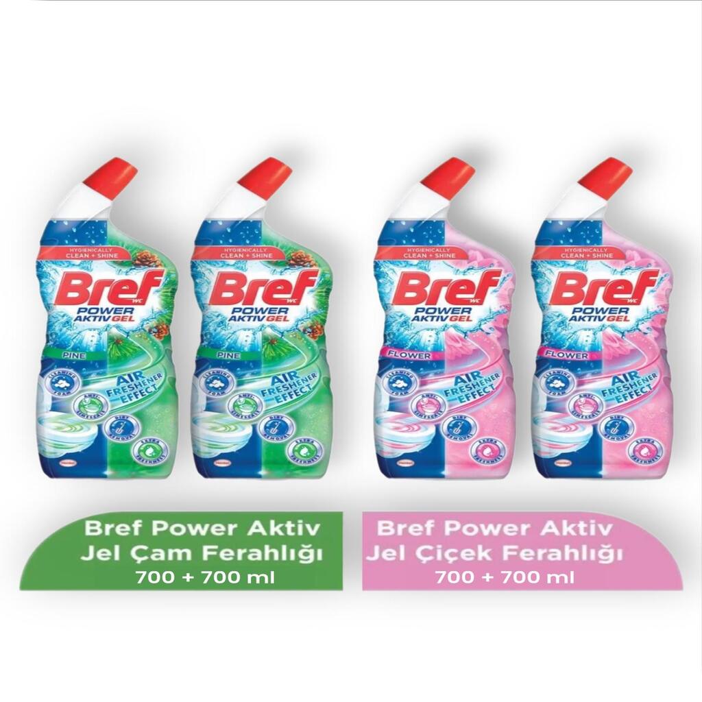 Wc Tuvalet Temizleyici Jel 4 X 700ml 2 Çiçek Ferahlığı 2 Çam Ferahlığı