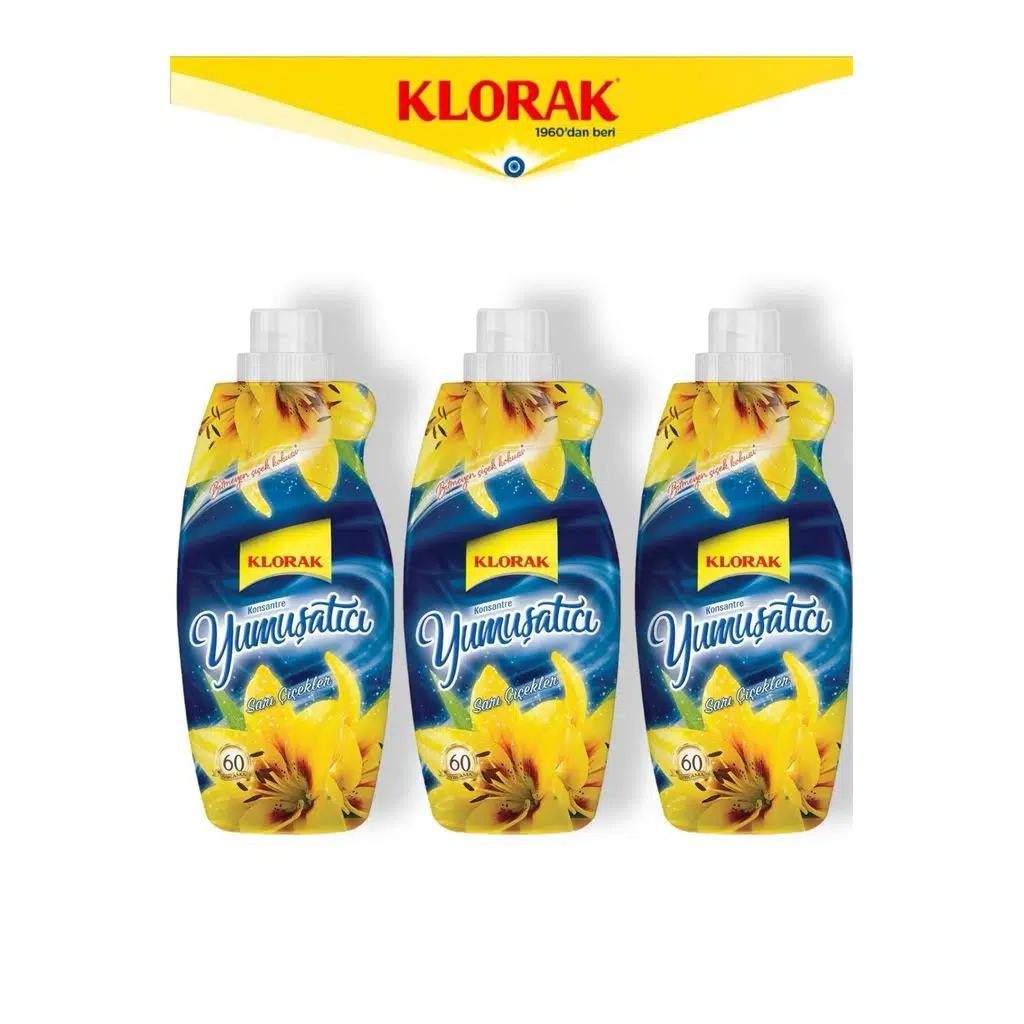 Yumuşatıcı Sarı Çiçekler 1440 ml. 60 Yıkama (3 Adet)