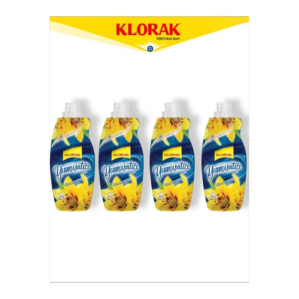 Yumuşatıcı Sarı Çiçekler 1440 ml. 60 Yıkama (4 Adet)