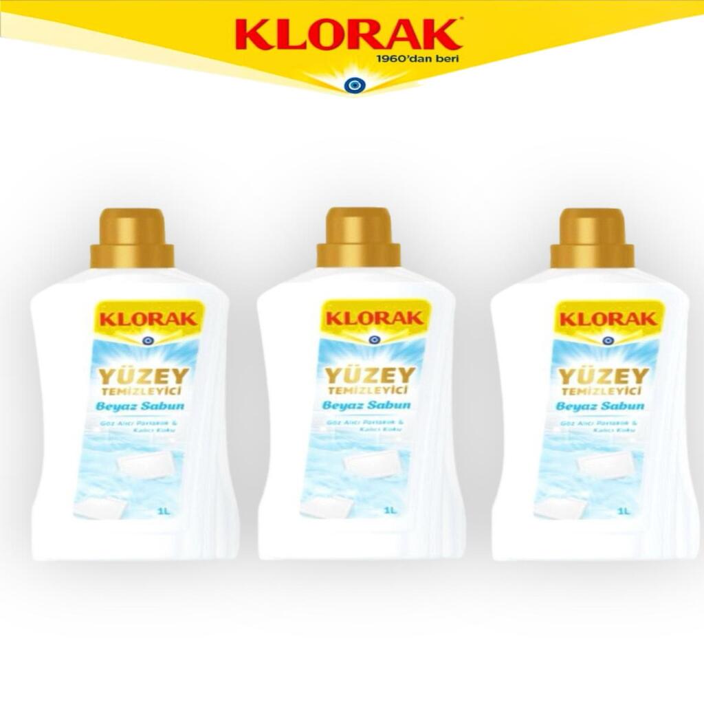 YÜZEY TEMİZLEYİCİ BEYAZ SABUN 1000 ML 3 Adet