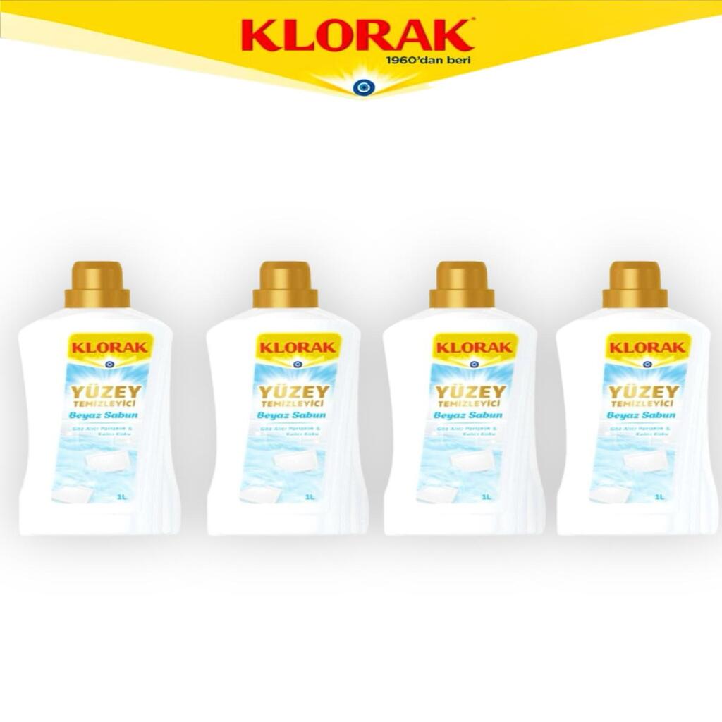 YÜZEY TEMİZLEYİCİ BEYAZ SABUN 1000 ML 4 Adet