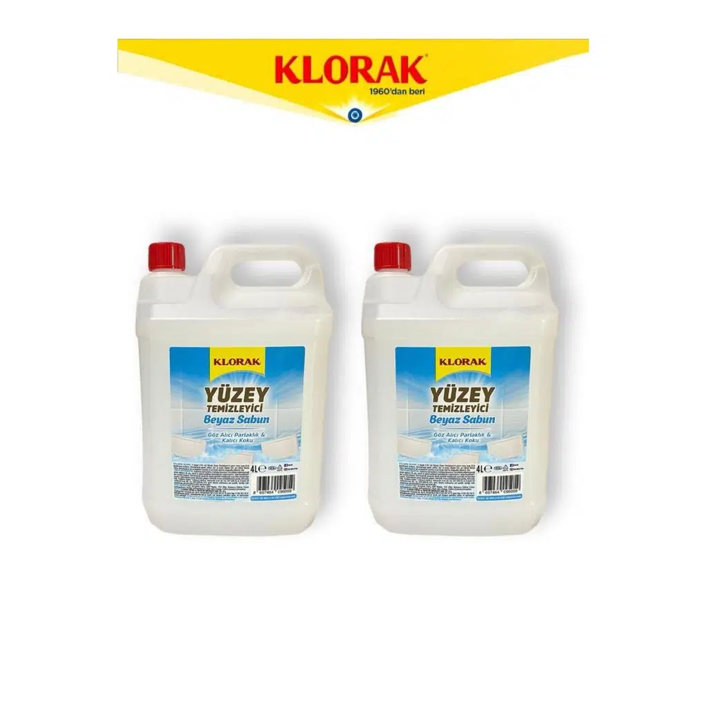 YÜZEY TEMİZLEYİCİ BEYAZ SABUN 4000 ML 2 Adet