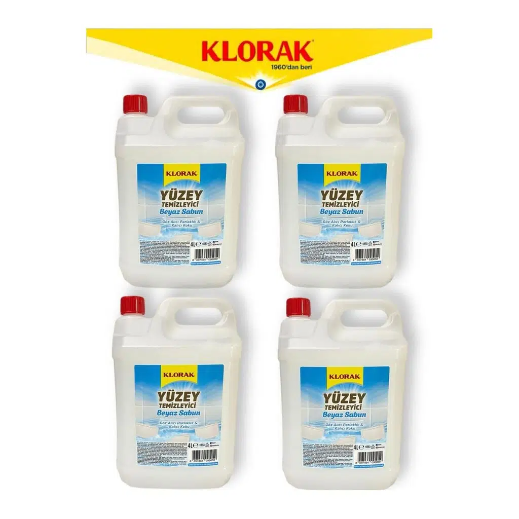 YÜZEY TEMİZLEYİCİ BEYAZ SABUN 4000 ML 4 Adet